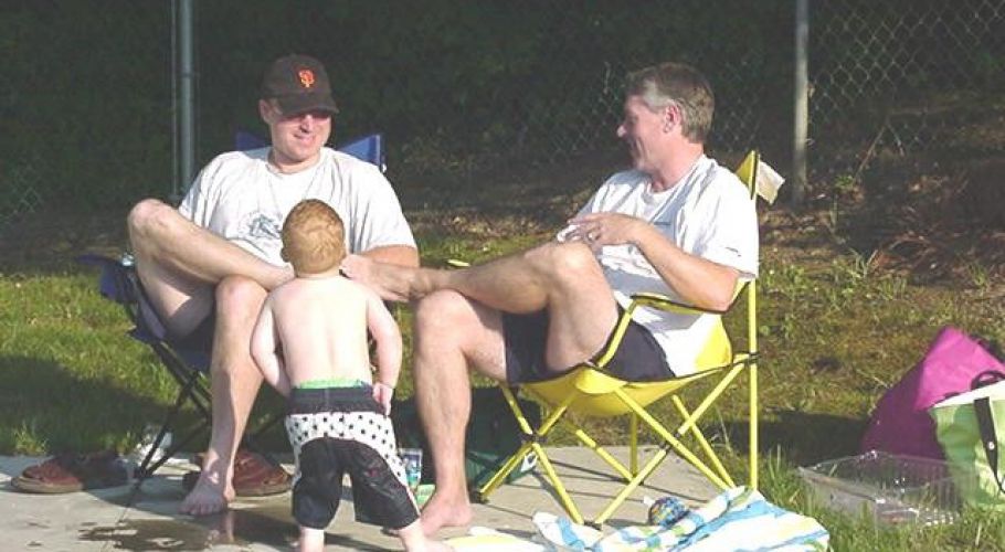 dads at pool 2004